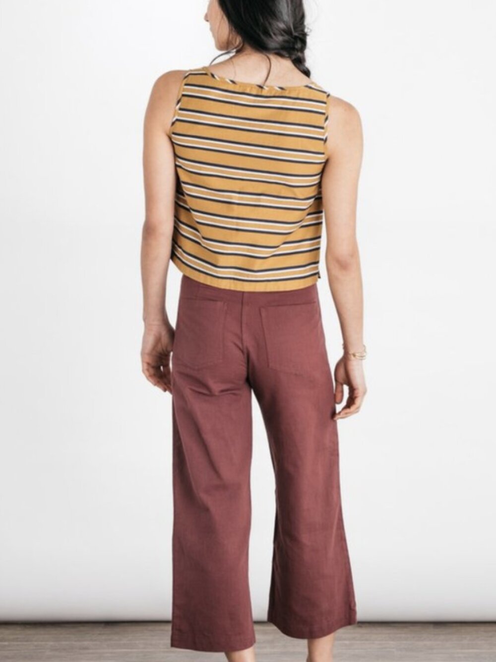 Bridge & Burn Meridian Striped Linen Tank Top Size Small - Picture 12 of 12